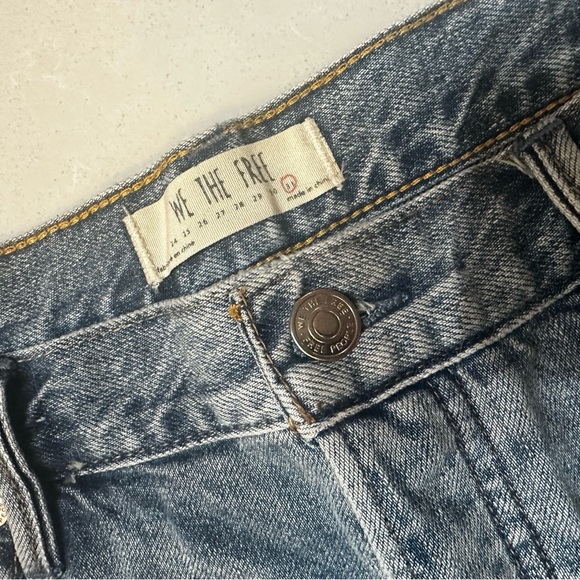 NWT We The Free Blue Distressed Jean Shorts - Picture 2 of 5